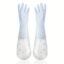 Waterproof Cleaning Gloves - Extra Long Floral Protective Sleeves - Blue - One Pair free size