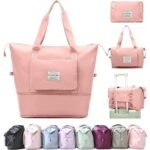 Wazdorf 41 Liter Expandable Travel Bags for Women, Duffle Bags for Women Luggage, Foldable Vanity Traveling Bag, Waterproof Hand Bag for Ladies Personal Items