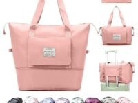 Wazdorf 41 Liter Expandable Travel Bags for Women, Duffle Bags for Women Luggage, Foldable Vanity Traveling Bag, Waterproof Hand Bag for Ladies Personal Items