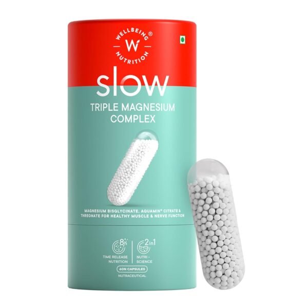 Wellbeing Nutrition Triple Magnesium Complex 1000 mg Chelated Magnesium Glycinate, Citrate & Threonate| For Sleep, Cramps, Recovery, Nerve & Muscle Function, Clinically Proven, 60 Capsules