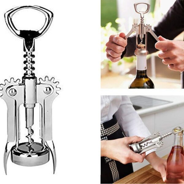 Wishbone Stainless Steel Wine Beer Bottle Corkscrew Opener