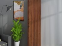 Woodbuzz | Quinn Single Door Wardrobe | Walnut
