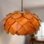 Wooden Hanging lamp for Living Room | Rattan Hanging lamp for Drawing Room | Cane Pendant Light for Home Decoration | Wicker Pendant lamp (Bulb Included)
