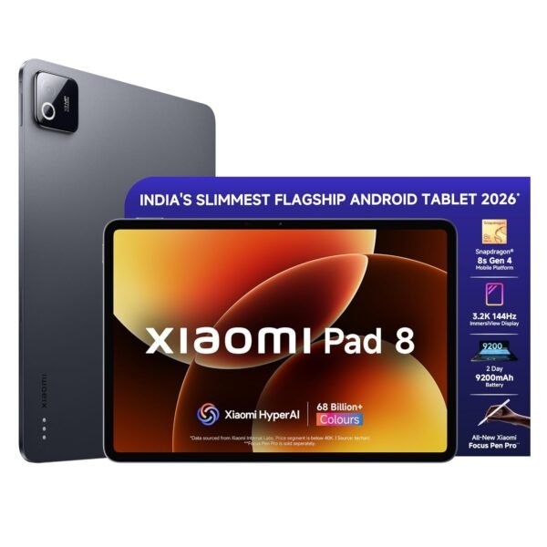 XIAOMI Pad 8 [Smartchoice] | Flagship Snapdragon 8s Gen 4 |11.2" 3.2K Display | 8GB, 128GB | Ultra Slim Metal Design | 9200mAh Battery | 68 Bn+ Colours HyperAI | Wi-Fi 7 | Graphite Grey