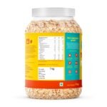 Yogabar 100% Rolled Oats 2kg Combo, 1kg Jar + 1kg Pouch | Gluten-Free, High-Fibre Wholegrain Oats | Nutritious Breakfast Cereal, Easy-to-Cook