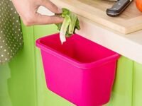Zollyss Plastic Hanging Kitchen Cabinet Small DustBin | Open-Top Garbage Can Rubbish Container | Dustbin for Home Kitchen | Random Colors | Quick Waste Disposal while Cooking