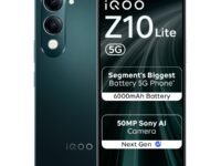 iQOO Z10 Lite 5G (Cyber Green, 4GB RAM, 64GB Storage) | 6000 mAh Battery | Dimensity 6300 5G Processor with 433K+* AnTuTu Score | IP64 Rated & Military Grade Shock-Resistance