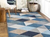 ishro home 5x7 Feet 3D Jet Multi Printed Carpet Rug Runner and Carpets for Bedroom/Living Area/Home with Anti Slip Backing (Crystals, 5x7 fts)