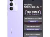 realme NARZO 80 Lite 5G (Crystal Purple, 6GB+128GB) | 6000mAh Long-Lasting Battery | MediaTek Dimensity 6300 5G | AI Assist | IP64 Rated Water & Dust Resistance | Military-Grade Durability