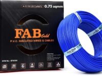 0.75 sqmm Single Core Copper Electrical Wire, 90 Meter (Blue) | Heat Resistant & Flame Retardant (FR) | Lead-Free LSH House Wire for Home & Industrial Use