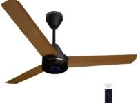Colorbot Stella BLDC Ceiling Fans 1200mm | BEE 5 Star Rated 370 RPM | Savings up to 65% | Remote Control (Boost, Timer, LED, Reverse Mode) | 4 Years Warranty (Urban Oak)
