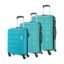 Kamiliant American Tourister Harrier|Trolley Bag Set of 3 (55+68+79cms) for Travel| Hard Case Polypropylene (PP) Suitcase|360° 4-Wheel Spinner Luggage Trolley|Combination Lock|Coral Blue