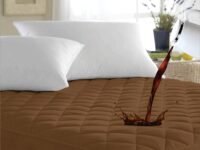 Ayka 100% Waterproof Cotton Quilted Mattress Protector King Size Breathable Hypoallergenic Noiseless Ultra Soft Fitted Bed Protector 78x72 inch Mattress/Bed Cover (King 78x72 inch | 6.5x6 ft, Brown)