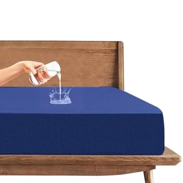 Trance Cotton Feel Terry Ultra Soft Waterproof Mattress Protector | Breathable - Hypoallergenic Mattresses Cover (72x60 inch | 6x5 feet, Classic Blue - Pack of 1)