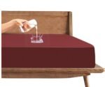 Trance Cotton Feel Terry Ultra Soft Waterproof Mattress Protector | Breathable - Hypoallergenic Mattresses Cover (72x60 inch | 6x5 feet, Maroon - Pack of 1)