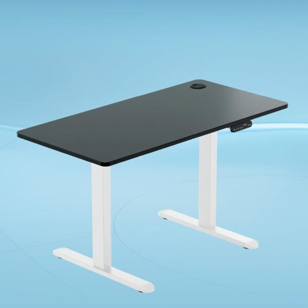 The Sleep Company - AeroPlus Electric Height Adjustable Desk | Ergonomic Work from Home Table | 4 Memory Presets | 2 Years Warranty | 1600 x 700 Thick Top | Free Installation | Black & White