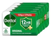 Dettol Original Germ Protection Bathing Soap Bar (625gm) | Kills 99.99% germs, 125gm , Pack of 5