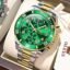 OLEVS Men's Business Watch Gold Blue with Large Easy-Read Analog Quartz Date Display Luxury Stainless Steel Band Waterproof Luminous Hands