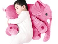 DearJoy Big Size Fibre Filled Stuffed Animal Elephant Soft Toy for Kids of Plush Hugging Soft Toy for Kids boy Girl Birthday Gift (60 cm, Pink Color, 1 Year Above)