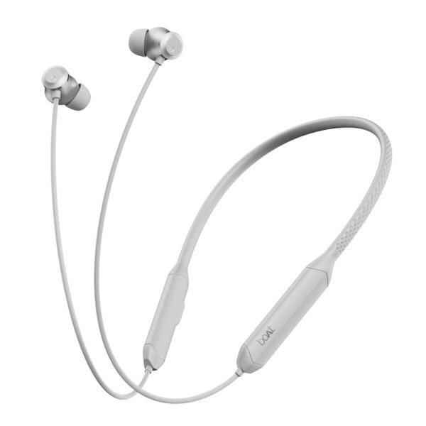 Boat Rockerz 255 Z Plus,AI-Enx Tech,Spatial Audio,50HRS Battery,Low Latency Mode,Fast Charge,App Support,IPX4,GFPS,BT V5.3,Bluetooth Neckband,Wireless with Mic in Ear Earphones (Slate Grey)
