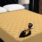 Ayka 100% Waterproof Cotton Quilted Mattress Protector Single Size Breathable Hypoallergenic Noiseless Ultra Soft Fitted Bed Protector 78x36 inch Mattress/Bed Cover (Single 78x36 | 6.5x3 ft, Beige)