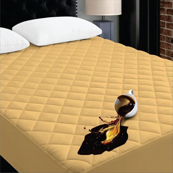 Ayka 100% Waterproof Cotton Quilted Mattress Protector Single Size Breathable Hypoallergenic Noiseless Ultra Soft Fitted Bed Protector 78x36 inch Mattress/Bed Cover (Single 78x36 | 6.5x3 ft, Beige)