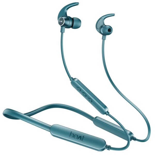 Boat Rockerz 255 Pro+, 60H Battery, Fast Charge, IPX7, Dual Pair,Low Latency,Magnetic Buds, Stream Ad Free Music via App Support, in Ear Bluetooth Neckband, Wireless with Mic Earphones (Teal Grey)
