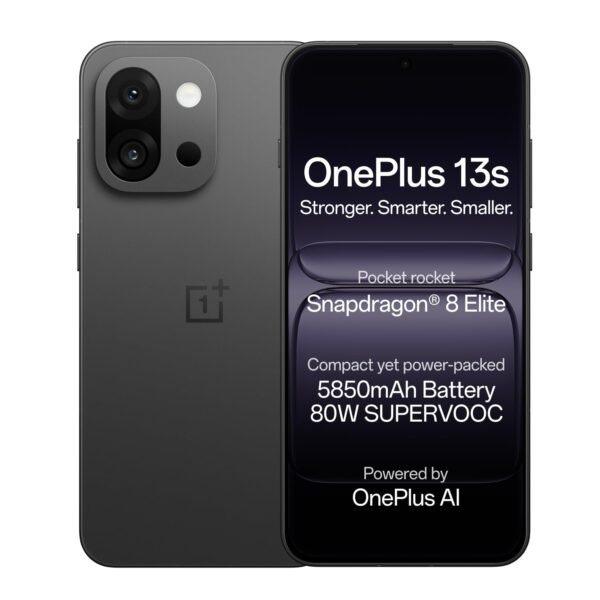 OnePlus 13s | Snapdragon® 8 Elite | Smarter with OnePlus AI | Lifetime Display Warranty | 12GB+512GB | Black Velvet
