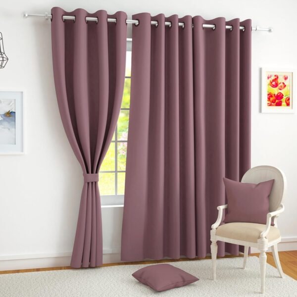 Story@Home 100% True Blackout Window Curtains 5 Feet Long Set of 1 | Solid Design | Room Darkening Curtain | Thermal Insulated Curtains for Living Room | (118 x 152 cm, Burgundy)