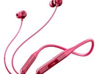 Boat Rockerz 255 ANC, 100HRS Battery, Spatial Audio, 32Db, Fast Charge(10Mins=24HRS), 3Mics AI-Enx Tech, 13Mm Drivers, Bluetooth Neckband, Wireless with Mic in Ear Earphones (Magenta Pop)