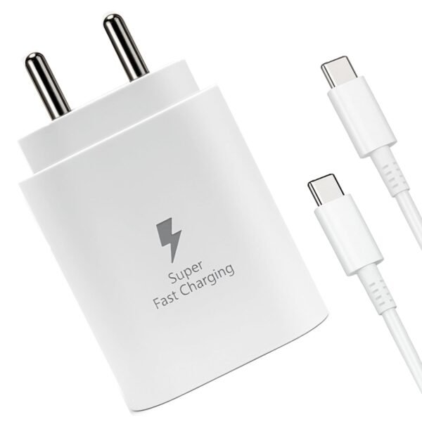 25W Type-C Charger & Cable Compatible with Samsung Galaxy S25, S24, S23, S22, S21(Ultra/Fe), M35, M36, M16, M06, M05, M56, A55 5G, A35 5G, A15, F15, F14(Z/S/A/M/F Series by APFEN®