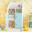 4 Door Plastic Wardrobe for Kids - Cupboard for Clothes Storage Rack, Almirah for Clothes, Baby Collapsible Wardrobe, Multi-Purpose Kids Storage Organizer for Books,Toy,Living Room