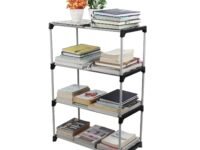 4-Tier Book Rack - Sturdy Multi-Level Storage Organizer for Books, Magazines, and Office Supplies, Space-Saving Design”Adjustable Multi-Functional Book Organizer,Book Rack,Bookshelf Storage
