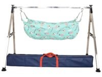 A to Z Hub Boy's and Girl's Portable Folding ghodiyu,with Free Indian Style Cotton Cloth/Ghodiyu/(Black)