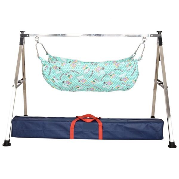 A to Z Hub Boy's and Girl's Portable Folding ghodiyu,with Free Indian Style Cotton Cloth/Ghodiyu/(Black)