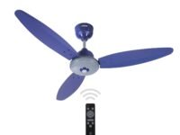 ACTIVA Gracia 1200mm BLDC Ceiling Fan with LED Light, 28W Energy Saving BEE 5 Star Rated Motor, 3 Wider Blades, Full Remote Control, Silent Operation come with 5 Year Warranty (Sparkle Blue)