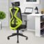 ASTRIDE Ergofit Ergonomic Office Chair for Home | 3-Years Warranty | 2D Headrest, Adjustable Arms & Lumbar Support | Tilt Lock Mechanism [Heavy Duty Nylon Base, Neon Green-Black]