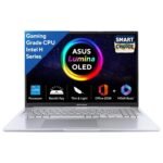 ASUS Vivobook 16,Smartchoice, 13th Gen, Intel Core i5-13420H,16GB RAM,512GB SSD,FHD, OLED,Win 11,M365 Basic (1Y),Backlit Keyboard,Office 2024,Silver,1.88 kg,X1605VA-SH1952WS, Thin & Light Laptop