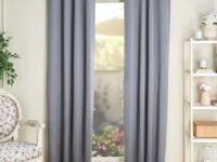 Amazon Basics - Room Darkening Blackout Door Curtains, 100% Room Darkening | 9 Feet |Set of 2| Plain Design | for Living Room and Bedroom | 115cmx274cm, Color- Grey