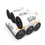 Amazon Brand - Presto! Garbage Bags | Small | 180 Count | 30 Bags X 6 Rolls | 17 X 19 Inches | For Dry & Wet Waste | Black
