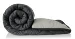 Amazon Brand - Solimo Microfibre Reversible Comforter, Double (Pale Grey & Steel Grey, 200 GSM), 50 TC