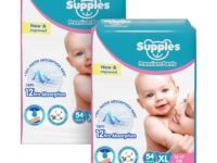 Amazon Brand - Supples Premium Baby Diaper Pants | 108 Baby Diapers | XL | 12-17 Kg | 12 Hrs Absorption | Cushiony Cotton Soft Fabric | Phthalates-Free | Triple Leak Guard | 54 Count, Pack of 2