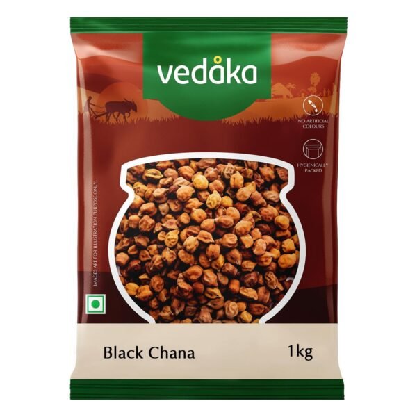 Amazon Brand - Vedaka Popular Unpolished Black Chana | 1 kg Pack |Naturally Rich Source of Protein |Naturally Cholesterol free