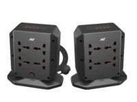 Ant ELECTRAPOLE Tower Power Strip Extension Board 8 Universal Sockets 4USB & 2 Type-C Ports 2500W 10A Surge Protector Multi Plug Charging Station Vertical Power Strip for Home Office Desk Gaming Setup