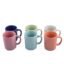 Anwaliya Ceramic Coffee Mug Set of 6 (350ml) Handcrafted Design Tea Cups Stackable, Chip Resistant, Large Serving Green Tea Cups, Arial (Color May Vary)