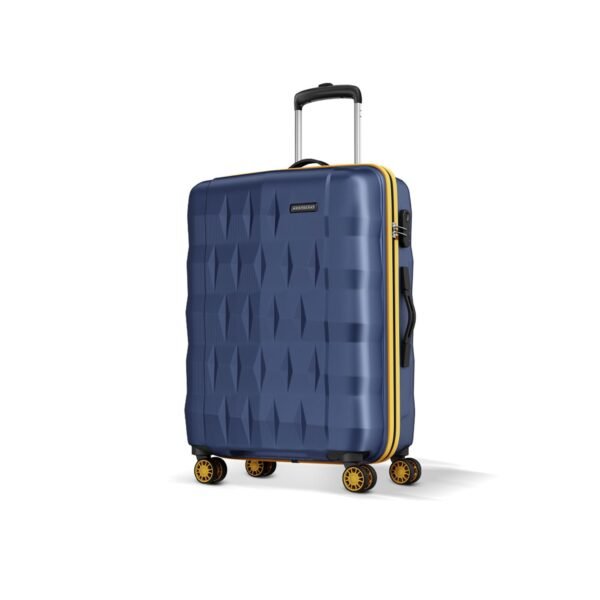 Aristocrat Comet Check-in Trolley Bag 66cm | Medium | Hard Luggage| Smooth 8-Wheel Suitcase| Combination Lock with Sturdy Zipper | Full Fabric Convipack | 3-Year International Warranty (Blue)