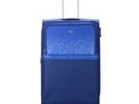 Aristocrat Drift Check-in Expander Trolley Bag 69cm | Medium | Soft Luggage | Smooth 8-Wheel Suitcase | Secure Combination Lock with Sturdy Zipper | Robust Construction | 3-Year Warranty (Blue)