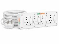 BITCORP 6A Extension Board 4 Socket 4 Switch, 1500W, 2M 0.75mm ISI Certified Wire