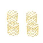Bamboo Wood, Handmade Dinning Table Napkin Ring Holder Set for Tables Decoration Dinners Parties Everyday Use (1.5-inch - Diameter) - Pack of 04
