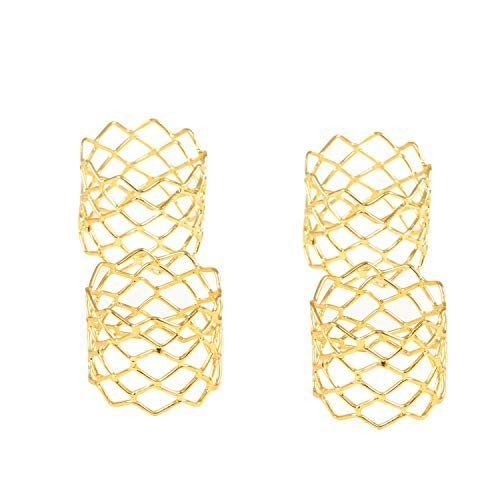Bamboo Wood, Handmade Dinning Table Napkin Ring Holder Set for Tables Decoration Dinners Parties Everyday Use (1.5-inch - Diameter) - Pack of 04